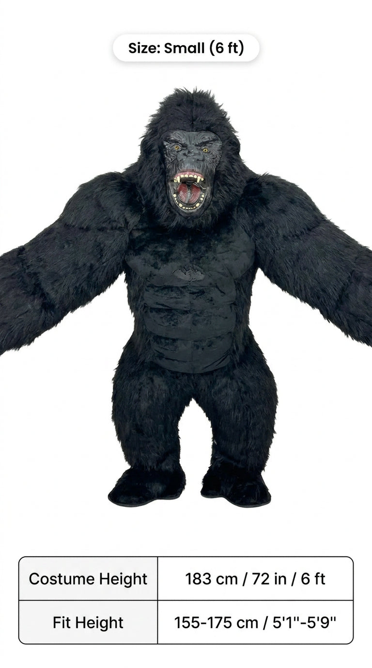 Funny Inflatable Gorilla Suit, Adult Full Set for Halloween Cosplay Events