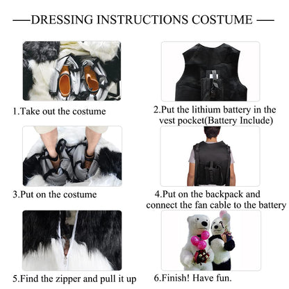 Funny Inflatable Gorilla Suit, Adult Full Set for Halloween Cosplay Events