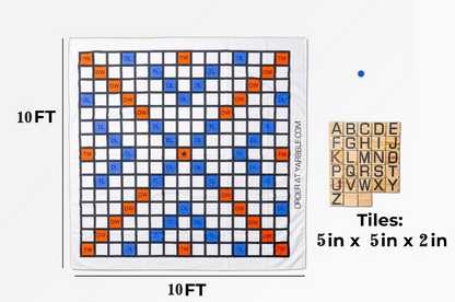 Giant Word Game Board - 6ft x 6ft game board with 3 inch tiles