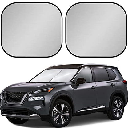 Car Windshield Sunshade – Double-Layer Design for 2X Heat Blocking, Blocks UV Rays, Foldable Sun Shade for Cars, Trucks & SUVs, Keeps Interior Cooler, Medium (59 x 31 in)