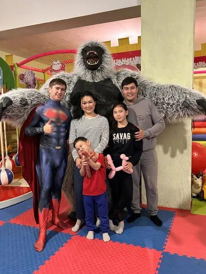 Adult Giant Inflatable King Kong Gorilla Costume, Realistic Plush Blow Up Suit, Halloween Cosplay Party Mascot Outfit