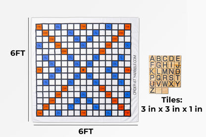 Giant Word Game Board - 6ft x 6ft game board with 3 inch tiles