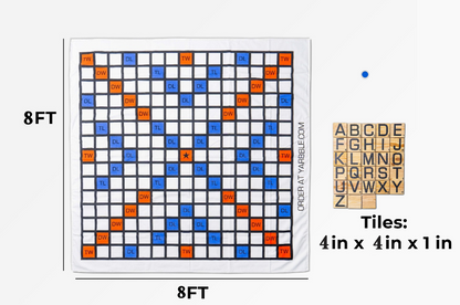 Giant Word Game Board - 6ft x 6ft game board with 3 inch tiles